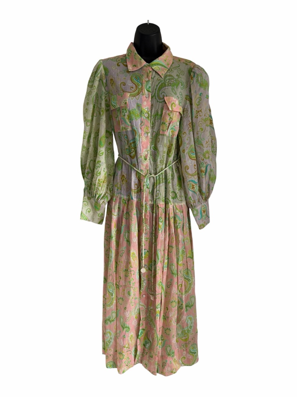Alemais Marta Patchwork Shirt Dress Floral Printed Multicolor Size 12